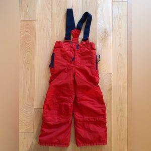 Biden Kids’ All Weather Waterproof Bib Snowpants in Fire Red (Size 4T-5T)